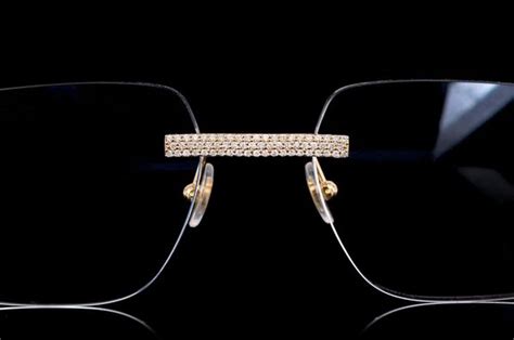 vvs cartier glasses|Cartier Glasses Iced Out Diamond Rimless .